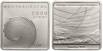 2020 Országos Meteorológiai Szolgálat színesfém érme 2020 Országos Meteorológiai Szolgálat színesfém érme